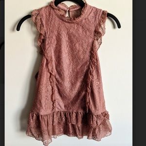 Express Lacy Sleeveless Blouse